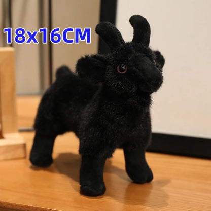 30/40cm Ranch Animal Series Soft Cute Simulation Black White Goat Mountain Lifelike Plush Toys Doll Kid Children Halloween Gift