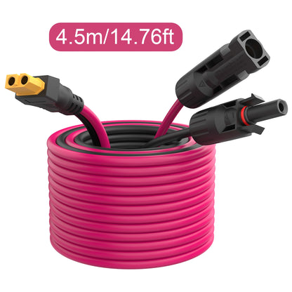 Solar to XT60 extension cable 12AWG 30A solar connector to XT60 adapter cable suitable for solar panel to portable power station
