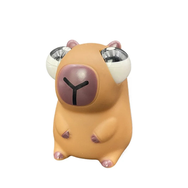 Pop Eye Squeeze Capybara Animal Sensory Toys Fun Novetly Fidget Stress Relief Anxiety Eyeball Bouncing Toy Gifts for Kids Adults