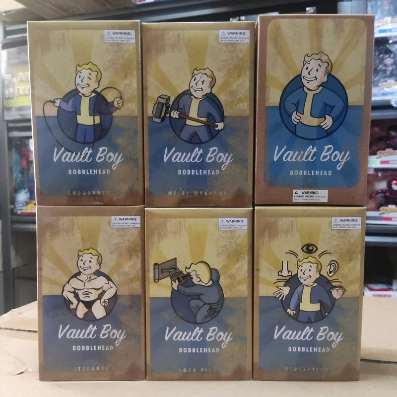 Bobblehead Cute Vault Boy Full Set Anime Action Figure Toys Statue Collection Model Doll  Desktop Ornament Display Toys Gifts