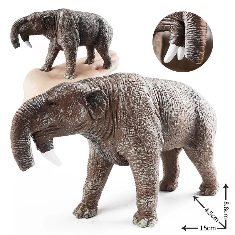 Oenux Prehistoric Wild Animals Simulation Armadillo Doedicurus Sabretooth Model Action Figures PVC Collection Toy For Kid Gift