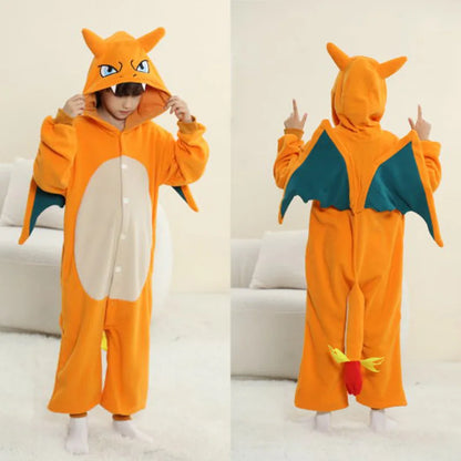 Pokemon Costumes Boys Girls Onesie Anime Kigurumis Charizard Outfit Carnival Halloween Jumpsuit Cute Pajama Party Suit
