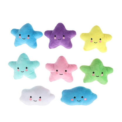 1Pc Mini Star Cloud Soft Plush Sounding Toy Colorful Plush Stuffed Doll Gift Pet Dog Toy For Kids Children Girls