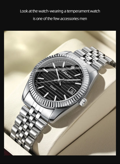 CHENXI 004D Men Quartz Watches Luxury Stainless Steel Waterproof Luminous Date Casual Wristwatch for Male