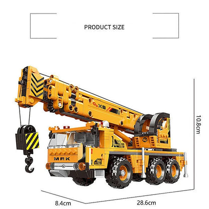 City technical MOC WheelLoader Car Heavy Mining Truck Crane Building Blocks DIY Engineering Excavator Bricks Toy For Children