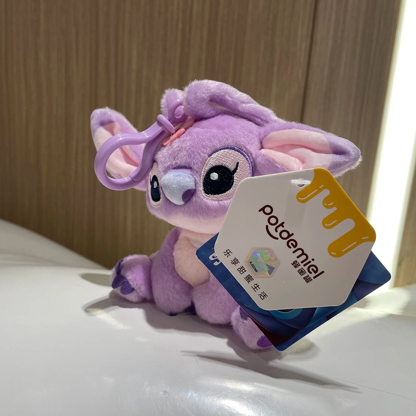 Genuine Disney Stitch Lotso Plush Toys Keychain Pendant Accessories Cute Cartoon Stuffed Doll Key Ring Toys Key Chain Gift