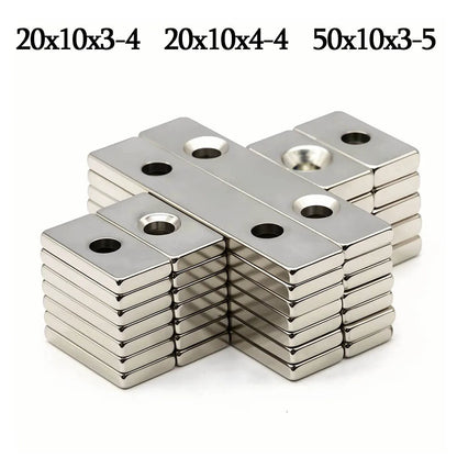 Powerful Block Magnet With holes Super Strong Refrigerator Magnets Cabinet Door Magnet Used for Office Whiteboards, DIY