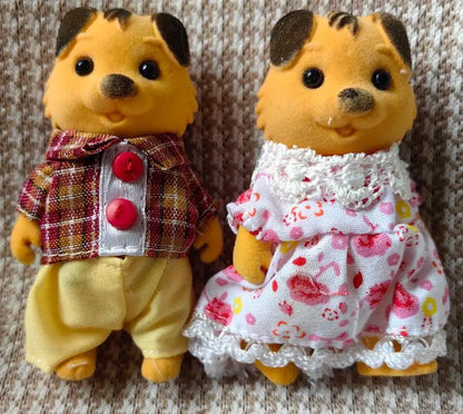 Simulation Forest Rabbit Family DIY Playset Mini Rabbit Bear Figure Toy Dolls Kids Gifts