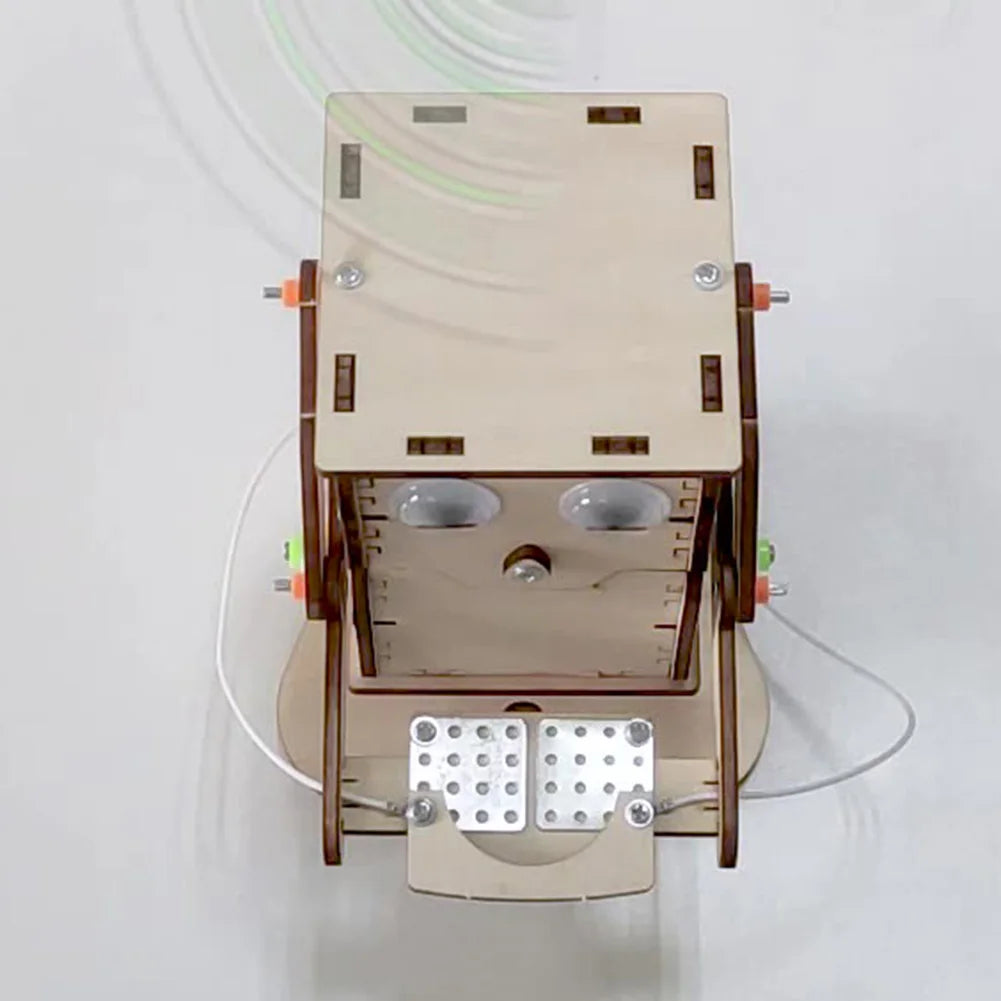 Robot Eating Coin Wood DIY Model Teaching Learning Stem Project Kit for Kid Science Experiment Education Toy Wooden Assemble Kit