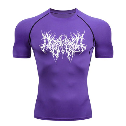 Men's T-shirt Men Running Sport T Shirt Men Compression Fitness Tops Tee Quick DryTight Training Gym Sport Running Shirts Jersey