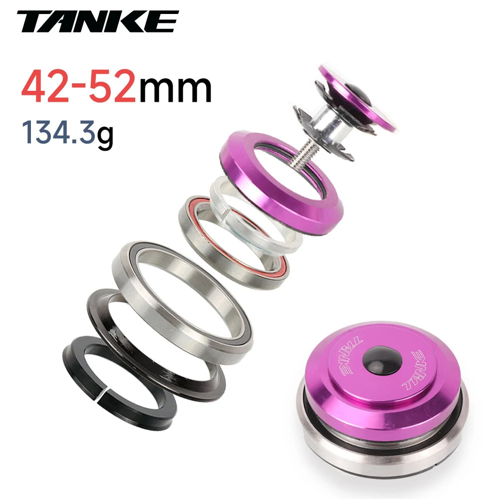 TANKE-MTB Bowl Group, Mountain Bike Aluminum Alloy Headset,Tapered Straight Fork Bearing,44-44mm/52/55/56mm,11/8 ",11/2",28.6mm