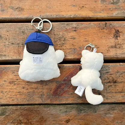 Kpop TWS Ghost Cat Plush Keyring  SHINYU DOHOON YOUNGJAE HANJIN JIHOON KYUNGMIN Stuffed Doll Keychains