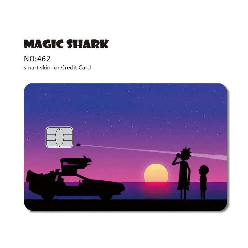 Magic Shark Kawaii Anime Tape Pig Dreamy Sticker Film Skin Cover for Debit Credit Bank Card Small Large Chip