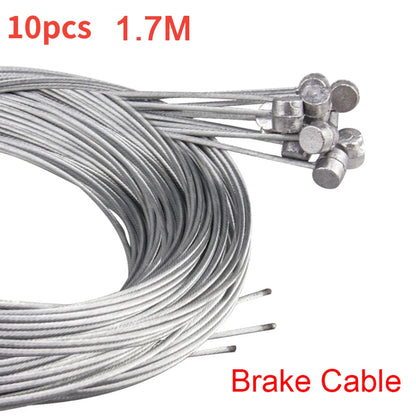 5/10PC 1.7/2M MTB Bicycle Brake Line Bike Stainless Steel Gear Shift Cable Road Bike Speed Line Fixed Gear Inner Cable Line Wire