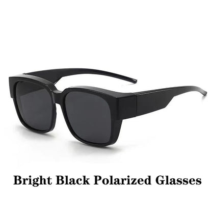 New Fashion Polarized Sunglasses Cover Over Myopia Prescription Glasses Portable Men Women Vintage Fishing Driving Eyewear