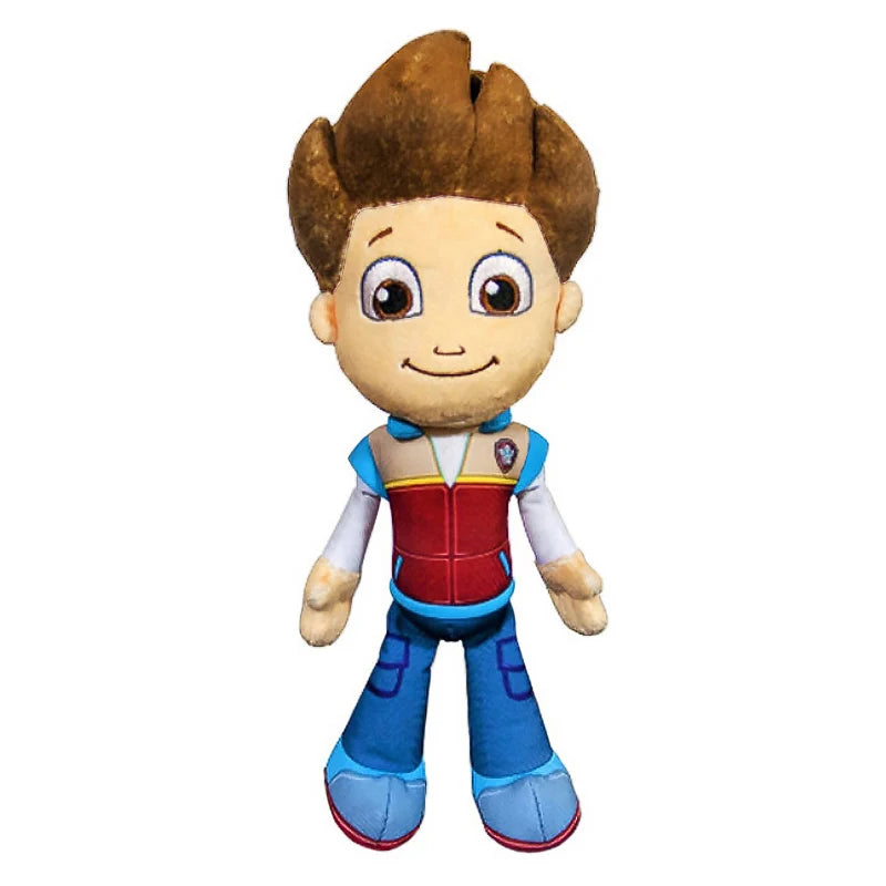 19cm Cartoon Dog Paw Plush Doll Chase Rock Animal Dog Cartoon Model Action Figures Movies Peripherals Children Christmas Gift