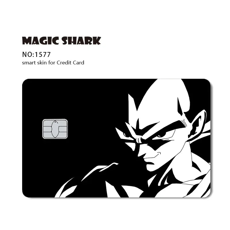 100% New Anime Goku Vegeta Super Saiyan 3M Front Film Skin Sticker Cover for Debit Credit Card