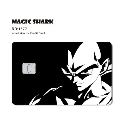 100% New Anime Goku Vegeta Super Saiyan 3M Front Film Skin Sticker Cover for Debit Credit Card