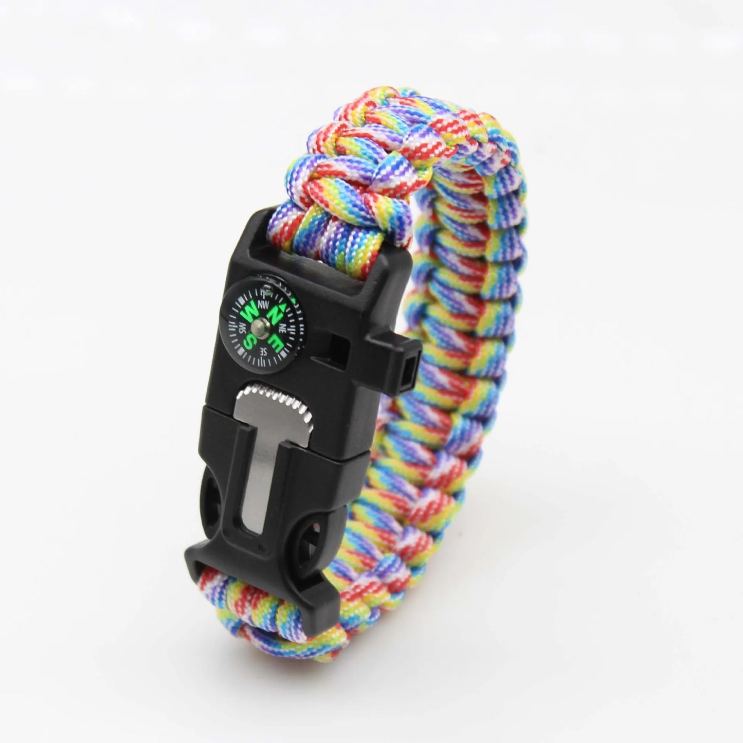 Five In One Compass Bracelet With Flint Seven Core Paracord Bracelet Inginiter Outdoor Survival Hiking Camping Tools