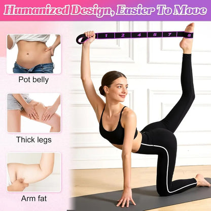 Elastic Yoga Stretching Strap Ballet Dance Leg Stretching Band Beginner Pilates Dance Gymnastics Loop Strap Belt Fitness Sport