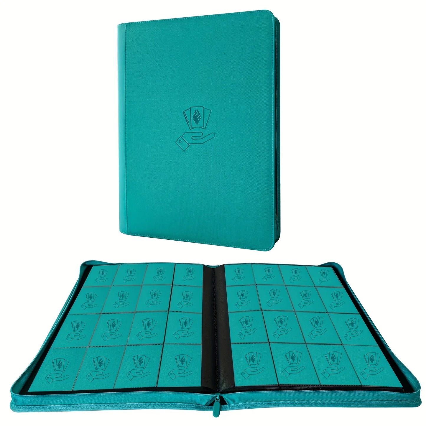 16 Pocket Card Binder, 1000+ Trading Card Album Folder, Side Loading Ringless Card Collection Binder for TCG,Game,Sports