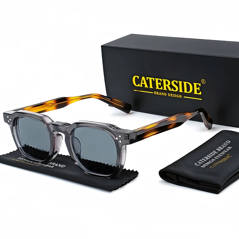 CATERSIDE Fashion Men Sunglasses Small Frame Square Personalized Design Sun Glasses Women Travel Party Business Festival Gift