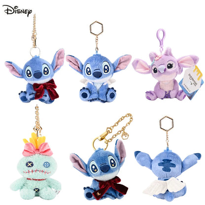 100% Genuine Disney Stitch Scrump Angel Cartoon Blue Stitch Plush Toy Authorized Doll Stich Cute Birthday Gift High Quality