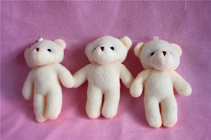 10pcs Mini Teddy Bear Plush Soft Stuffed Animal Toys Small Pendant Cute Diamond Bears Doll For Kids Girls Wedding Gifts