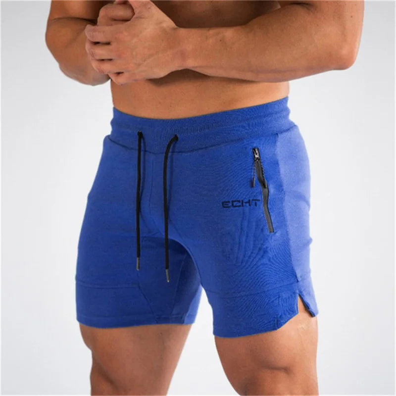 Men's Zip Pocket Sweatpants Fitness Gyms Shorts Men Summer Running Short Pants Male Jogger Mesh Workout Beach Sports Short Pants
