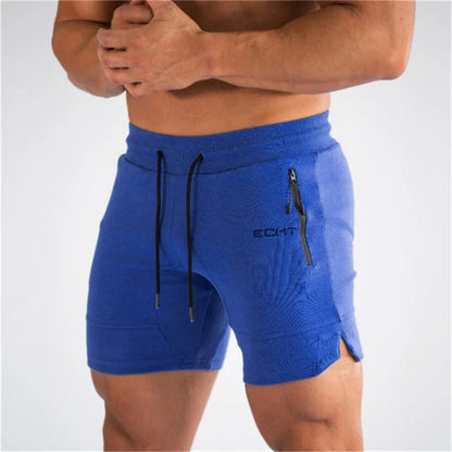 Men's Zip Pocket Sweatpants Fitness Gyms Shorts Men Summer Running Short Pants Male Jogger Mesh Workout Beach Sports Short Pants