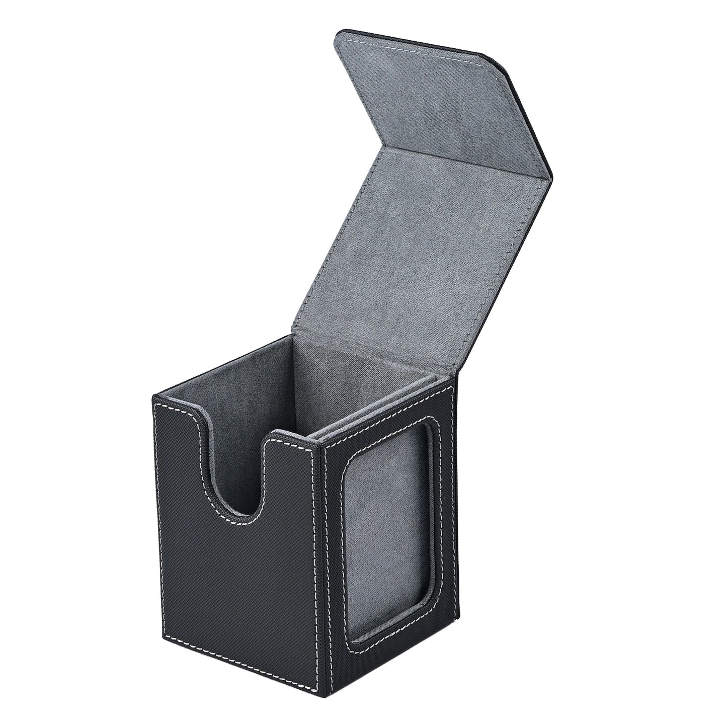 Card deck box with display window, Hold 120 + Single sleeved cards,Magnetic closure, Suitable for CCG Cards, Magic Game Cards