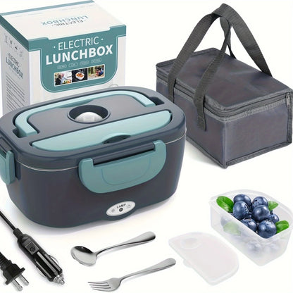 Portable Electric Food Warmer Lunch Box 1.5L 60W - Leak Proof Food Heater for Car, Home, Office & Travel