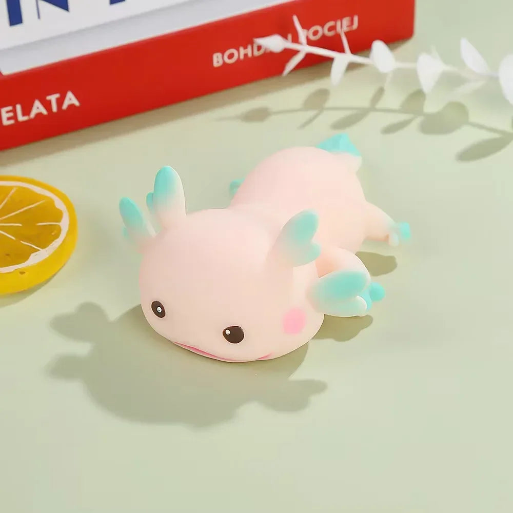 Axolotl Squeeze Ball Cute Fish Relax Cartoon Antistress Squishy Stress Relief Slow Rising For Adult Kids Stretch Toys