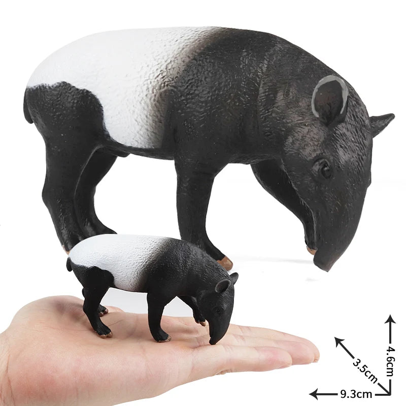 Oenux Forest Wild Animals Badger Brock Tapirus indicus Beaver Anteater Action Figures Model PVC Collection Education Kid Toy