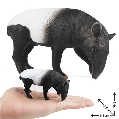 Oenux Forest Wild Animals Badger Brock Tapirus indicus Beaver Anteater Action Figures Model PVC Collection Education Kid Toy