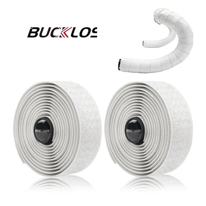 BUCKLOS Road Bike Handlebar Tapes PU Shock Bicycle Handle Bar Tape W/Bar End Plugs Anti-Slip Anti-Vibration Wrap Belts Bartape
