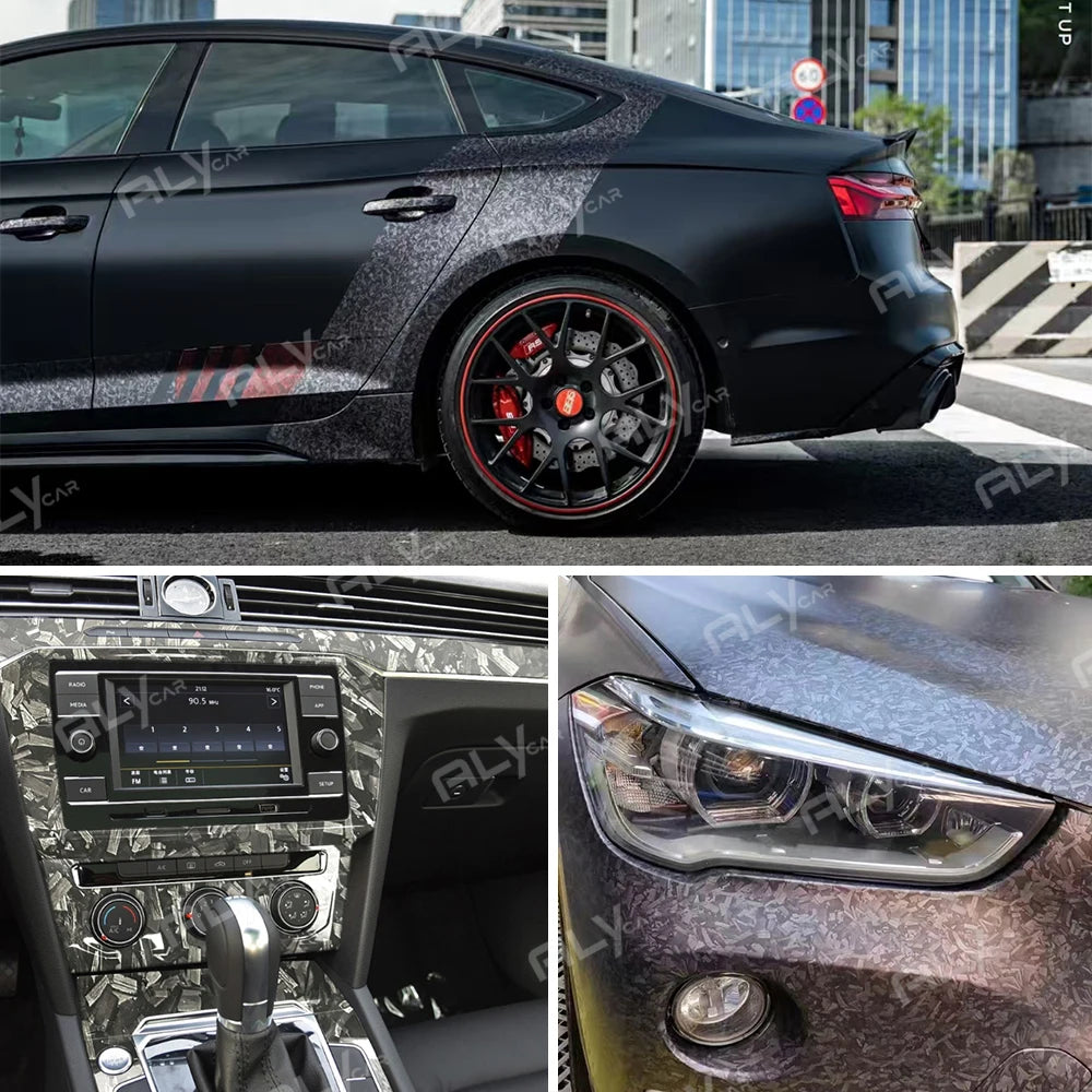 Carbon Fiber Vinyl Film 3D/6D Matte Effect Gloss Motorcycle Body Stickers Forged Carbon Fiber Wrap Foil Sticker Auto Accessories
