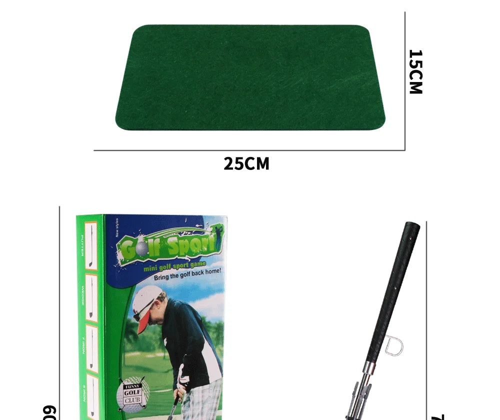 Children's Golf Club Mini Doll Set Toy Indoor And Outdoor Portable Parent-child Interactive Party Game Birthday Gift