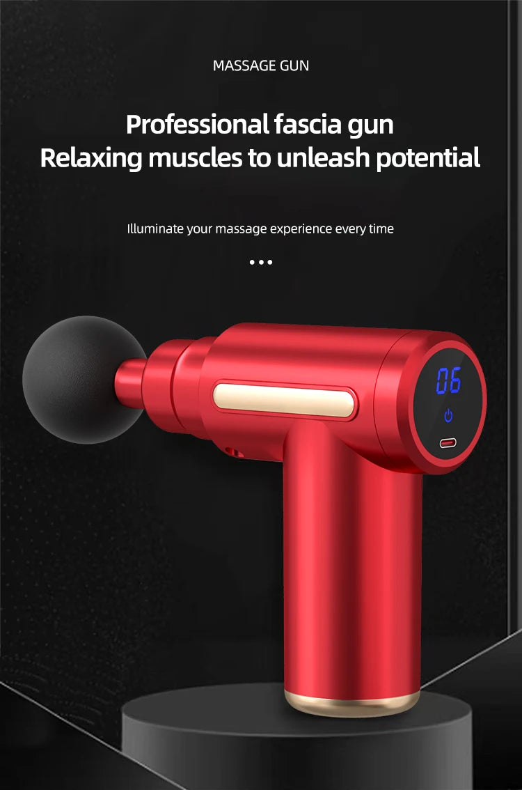 New Upgraded Portable Massage Gun Deep Tissue Muscle Relief Rechargeable Battery, Ideal For Back & Neck,Gift For Everyon