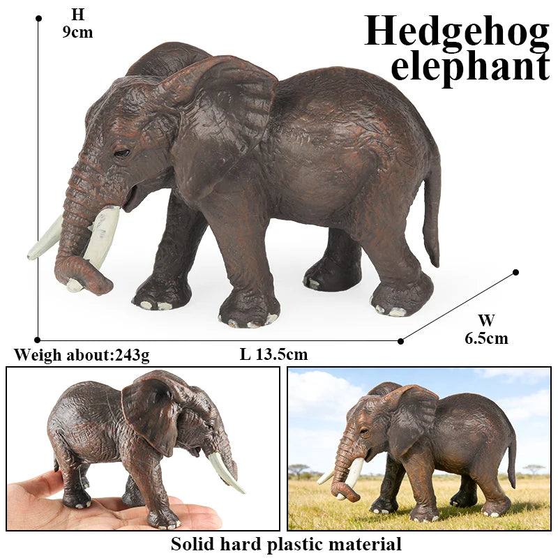 Oenux African Wild Animals Elephant Model Simulation Big Mammoth Action Figures Figurine PVC Educational Toy For Kids Gift