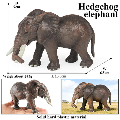 Oenux African Wild Animals Elephant Model Simulation Big Mammoth Action Figures Figurine PVC Educational Toy For Kids Gift