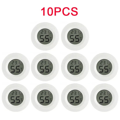 6-10pcs Round Electronic Thermometer Hygrometer Indoor Digital LCD Hygrometer Temperature Humidity Meter Household Merchandises