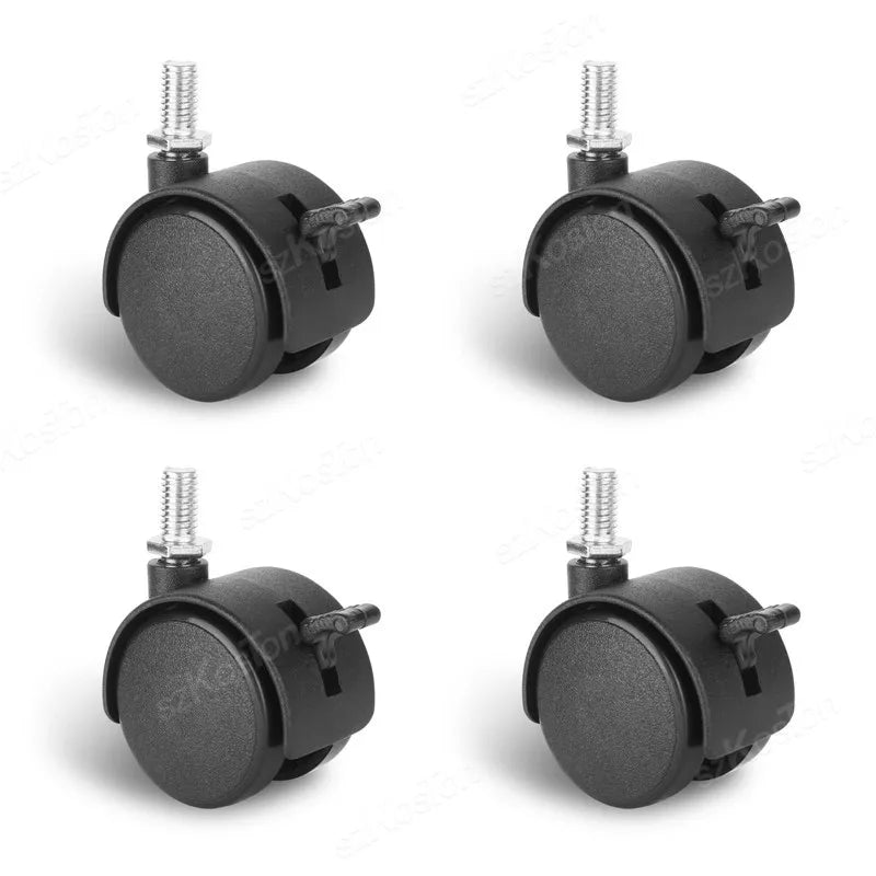 4 Pcs/pack Universal Mute Caster M8 Wheel 1.5Inch Replacement Furniture Table Drawers Cabinets Swivel Rollers 360 Degree Wheels
