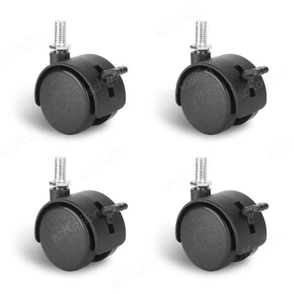 4 Pcs/pack Universal Mute Caster M8 Wheel 1.5Inch Replacement Furniture Table Drawers Cabinets Swivel Rollers 360 Degree Wheels