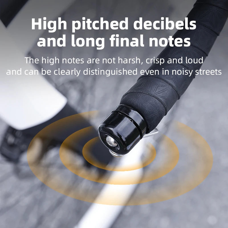 Bicycle Bell Curved Handlebar Plug Bell Horn Waterproof 80dB Loud High Decibel Ring Alarm Bell Road Bike Accessories