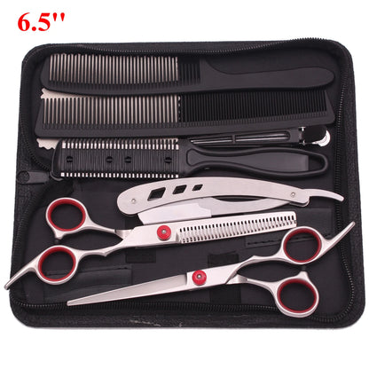 6.5'' Professional Hair Scissors Set Comb Razor Thinning Cutting Shears Hairdressing Salon Barber Home Japan Steel Dropshipping