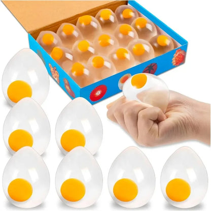 Yolk Balls for Kids Splat Ball Squishy Clear Egg Yolk Fun Squeeze Toy Anxiety Reducer for Kids Adults Birthday Party Favors