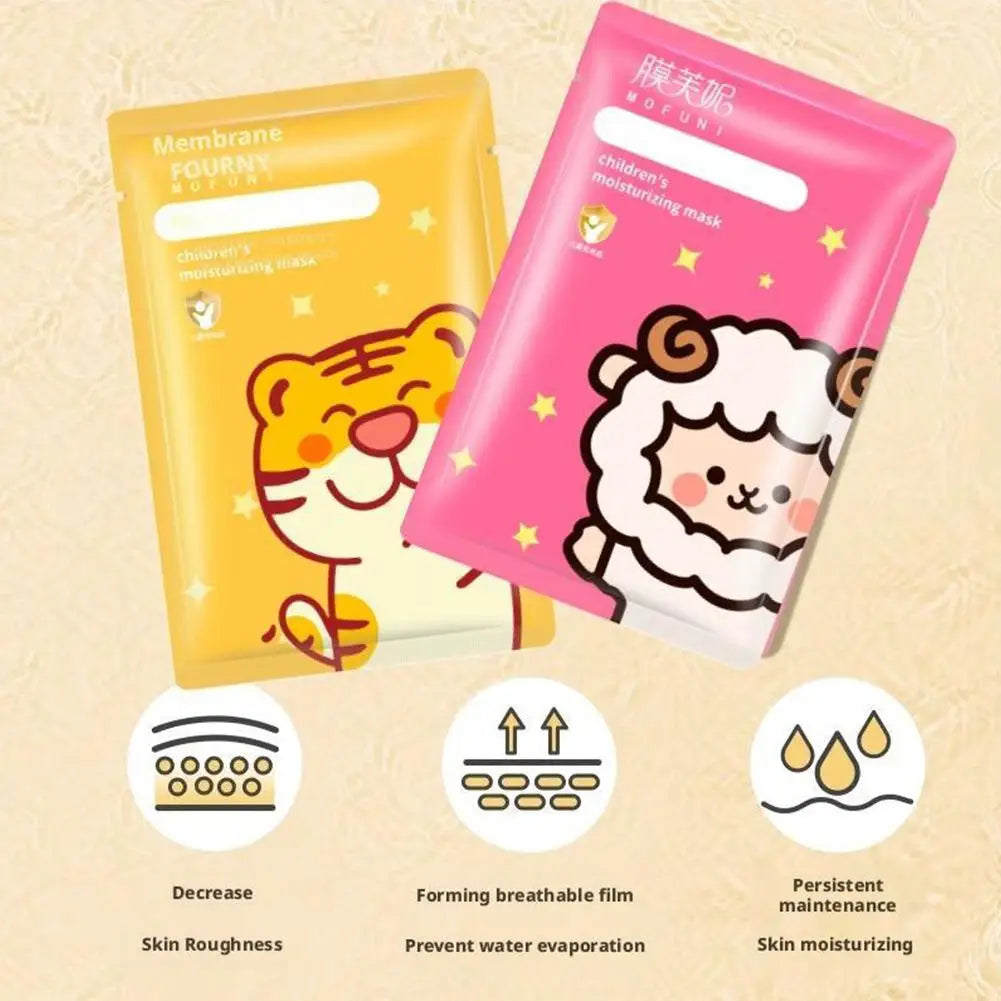 1/5/8 PCS Animal Character Face Masks Hydrating Spa Masks Sheet with Hyaluronic Acid, Skincare Party Facial Masks for Kids Teens