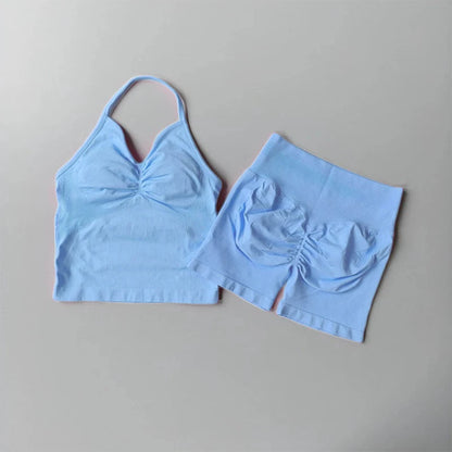NO LOGO Women's Longline Strappy Backless Gym Top Scrunch Workout Open Back Bra Tank Top for Running Yoga Shirt