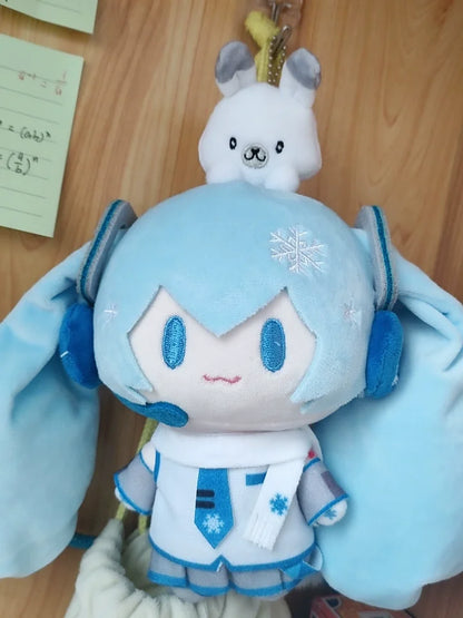 New Hot Hatsune Miku Winter Series Snow Future Top Top Treasure Kawaii Doll Fufu Plush Doll Pendant Girl Birthday Gift Cute